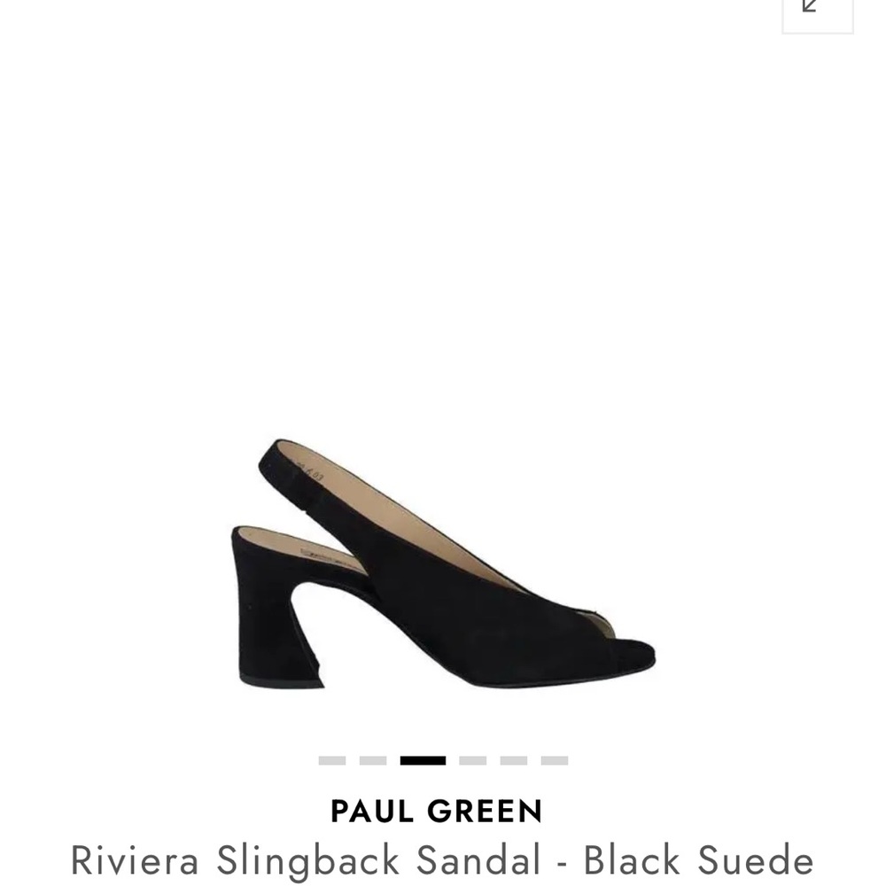 Paul Green Black Suede Riviera Pump - Picture 2 of 5